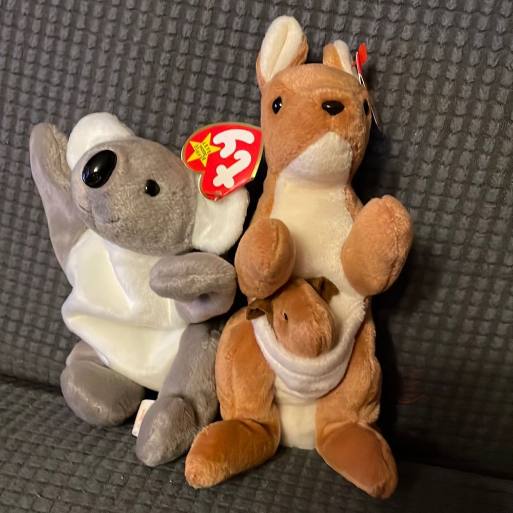 Mel and Pouch Ty Beanie babies